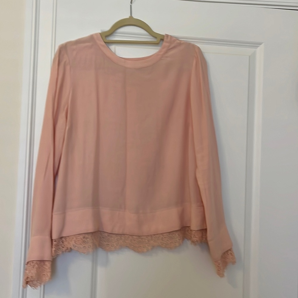 Wayf Pink Open back Lace to
